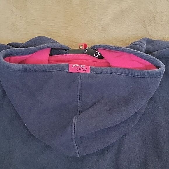 PINK FLOYD NAVY BLUE AND PINK GRAPHIC ZIP-UP HOODIE, SIZE 3-5 - Picture 7 of 7